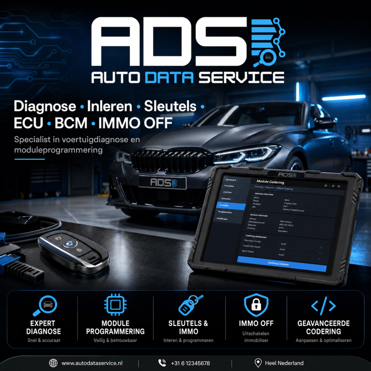 Auto Datascan Autodata Service Nederland — autosleutels, ECU, BCM, diagnose & servicebus